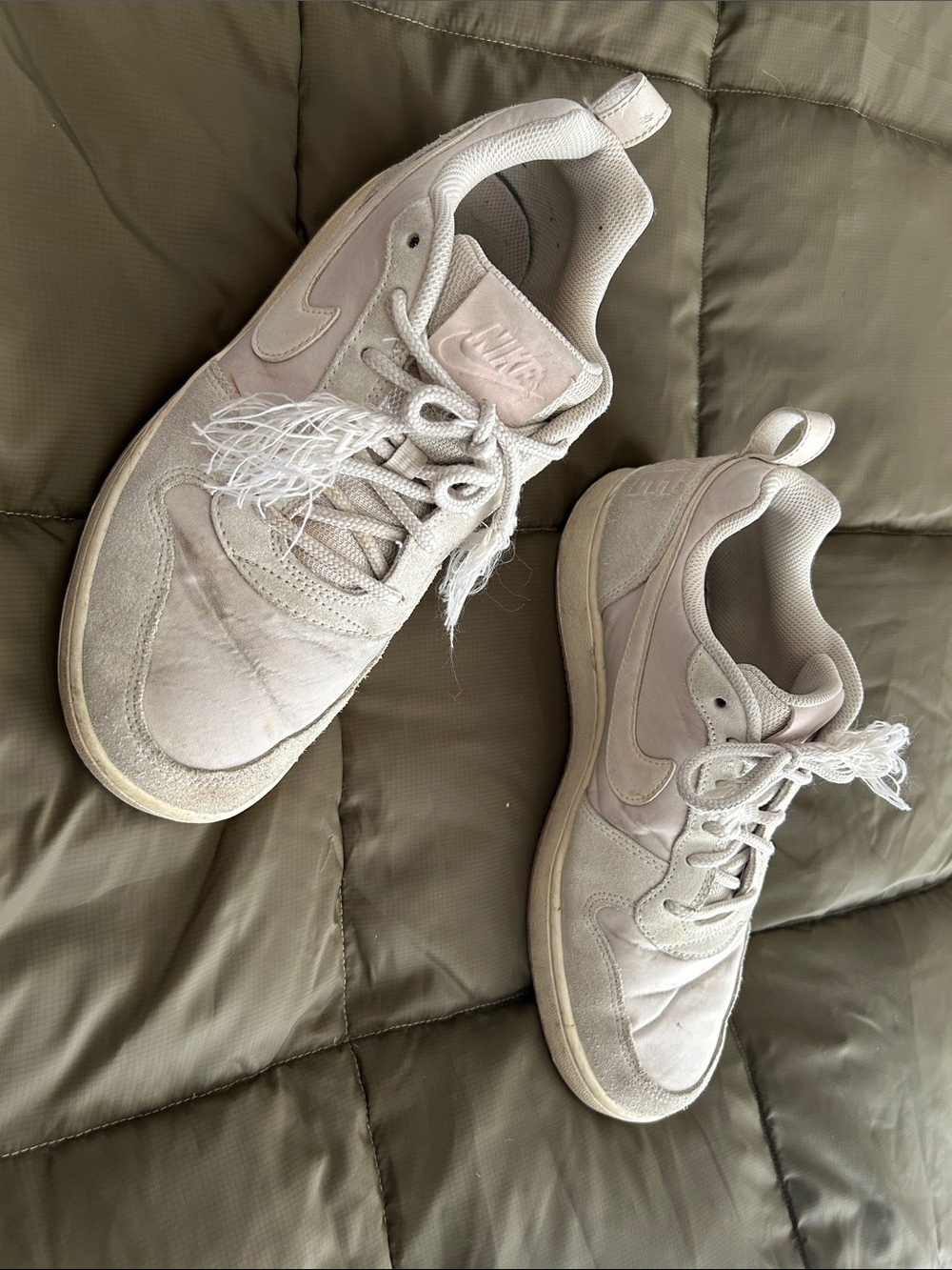 Nike AF1 style off white color Leather Suede & Synthetic US Women’s Size 9